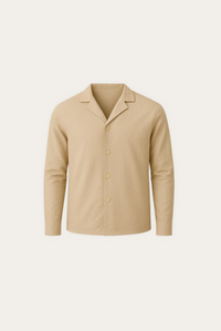 Stylish Linen Men's Shirt with Hidden Button Closure - Matteo