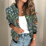 Trendige Bedruckte Damen Reißverschluss-Jacke - Faye
