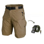 Herren kurze Cargo-Shorts mit 7 Taschen & gratis Gürtel – Taro