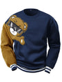 Herren Sweatshirt mit Gesticktem Cartoonbär - Jasper