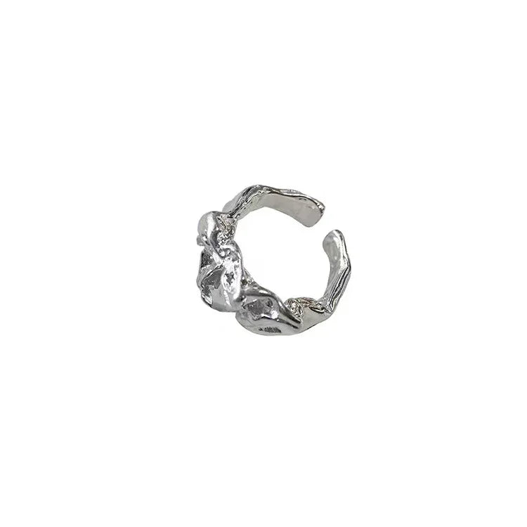 Minimalistische Ring met Plissé Lava Design - Arden