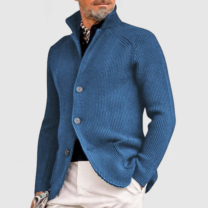 Trendige gestrickte Herrenweste mit Taschen - Oscar