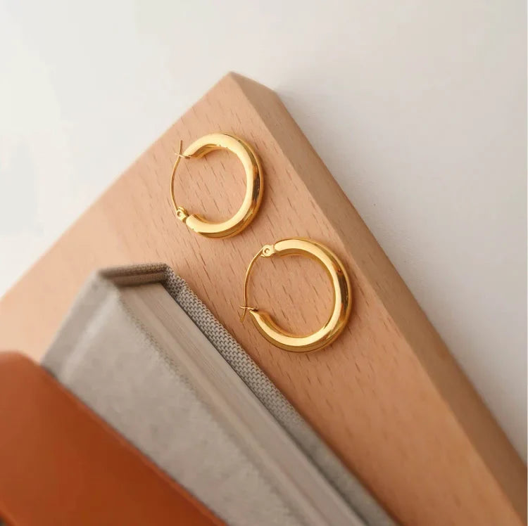 Goldene Creolen-Ohrringe - Aurélie