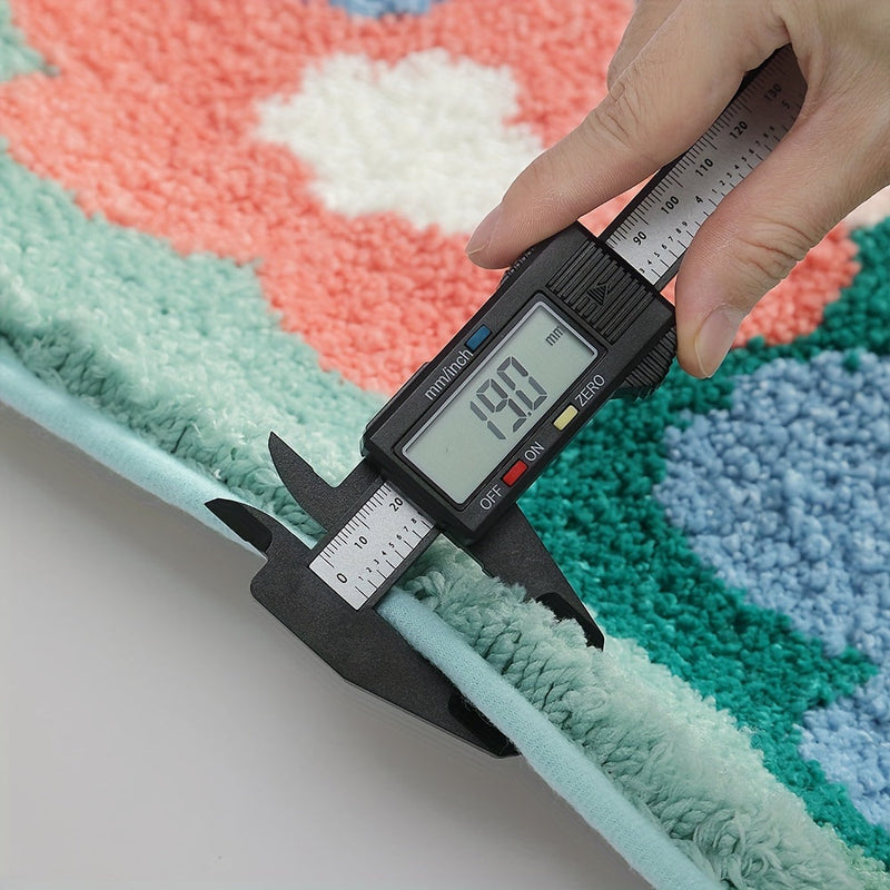 Luxury Bath Mat with Floral Pattern, Extra Soft and Absorbent - Florina