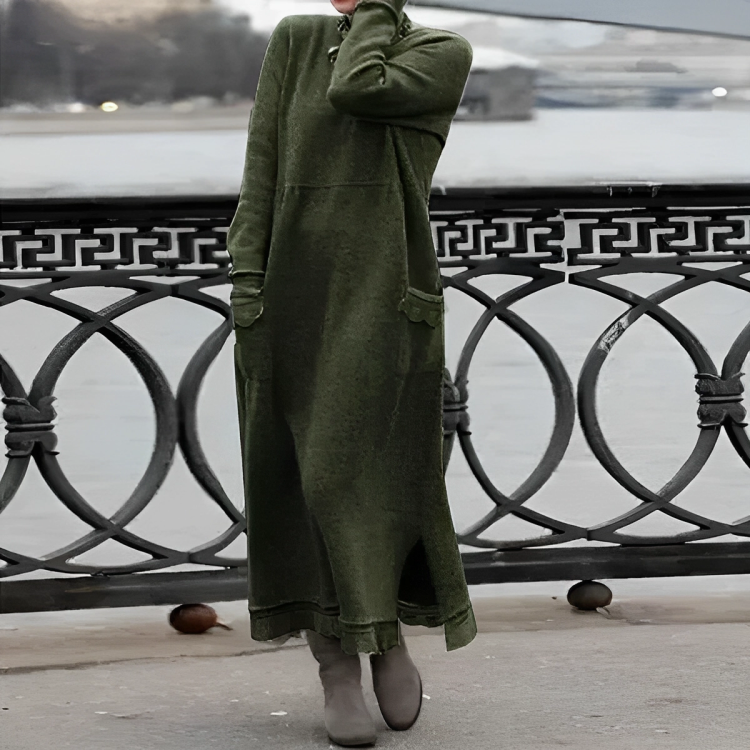Lässiges langes Winterkleid - Noelle