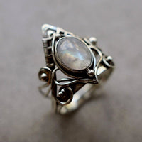 Stilvoller Vintage Mondsteinring - Clara