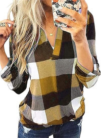 Stilvolle Casual Kariertes Damenhemd - Lara
