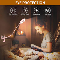 3 Kleurmodi LED Bureau Klem Lamp met Flexibele Gooseneck – Selvara