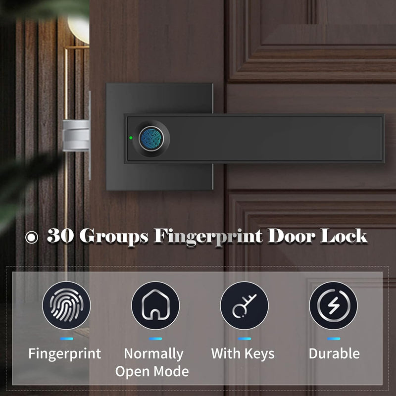 Smart Fingerprint Door Key Fob with Key Access &amp; 30 User Capacity – Nivora