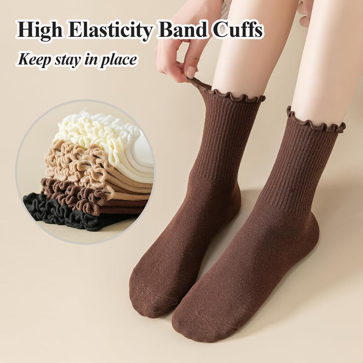 Rüschige Baumwoll Knöchelsocken - Lisa