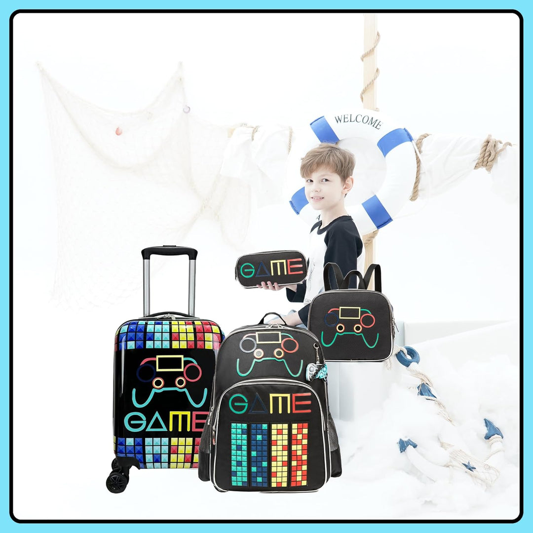 Kinder Bagage Set 5-delig met Hard Shell en Spinnerwielen – Game Day