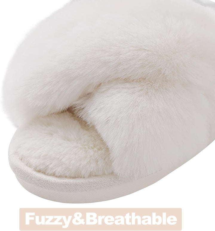 Fuzzy Slippers with Memory Foam - CloudStep
