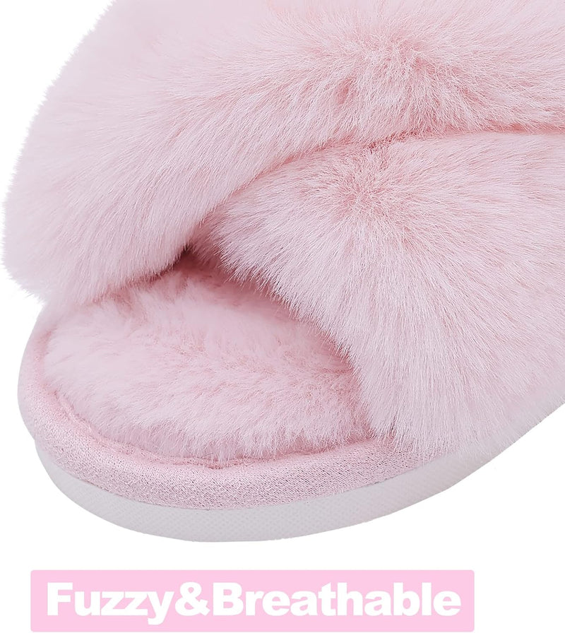 Fuzzy Slippers with Memory Foam - CloudStep