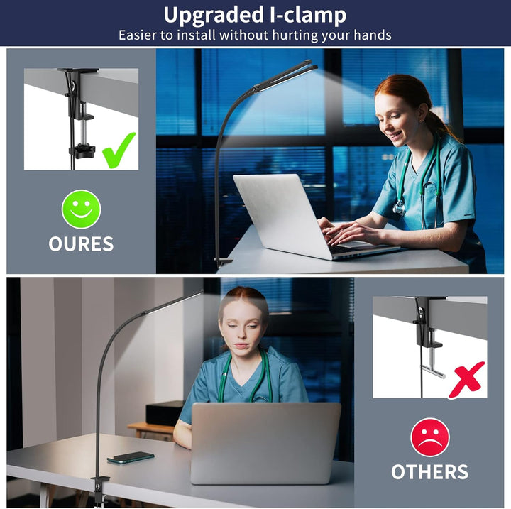 77 LED Bureau Klem Lamp met 70cm Flexibele Hals – Ravien