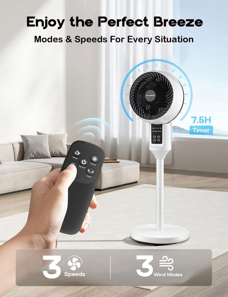 AA OOS Verstellbarer Standventilator mit 3D-Oszillation – Aerion