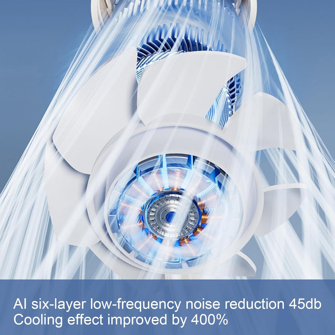 Tragbarer faltbarer Handventilator mit LED-Display – 100 Geschwindigkeiten