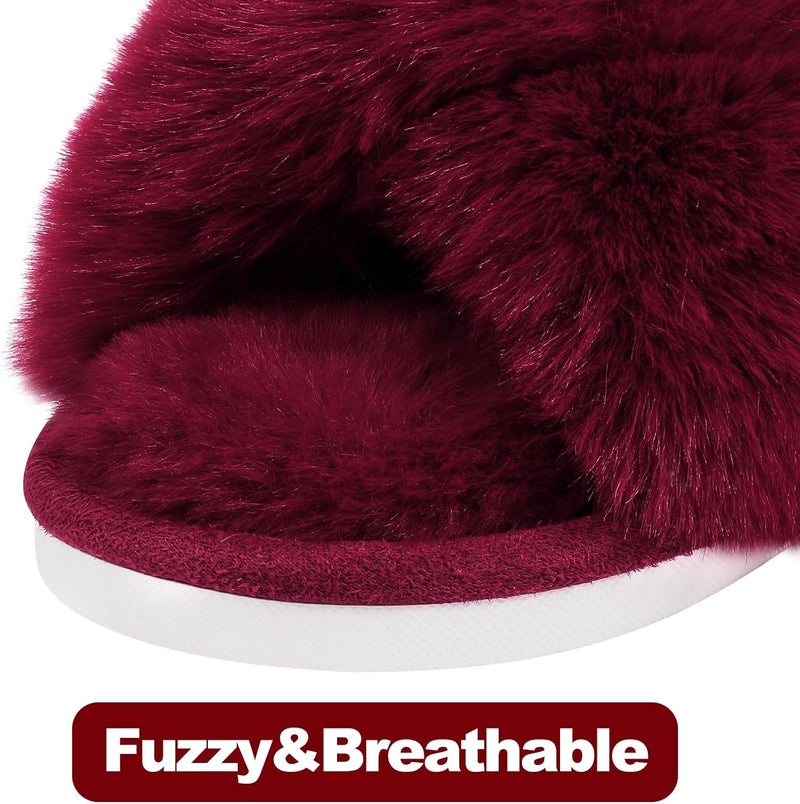 Fuzzy Slippers with Memory Foam - CloudStep