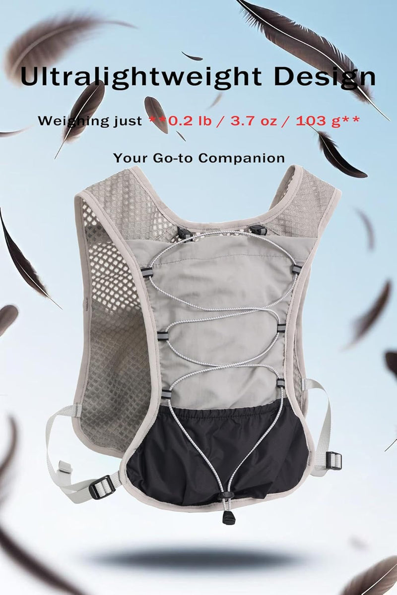 Ultra-Light Hydration Running Vest with 2L Water Reservoir – Dravien
