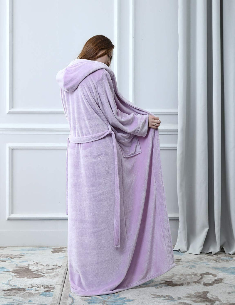 Fluffy Fleece Bathrobe with Hood - CozyFluff