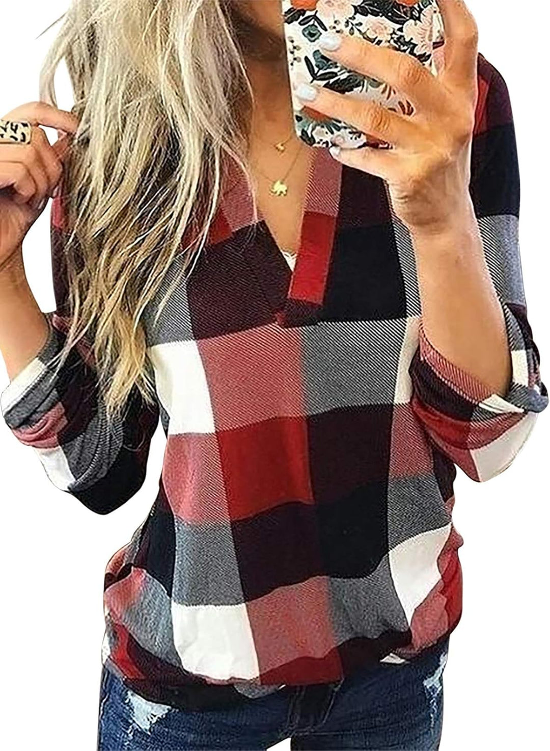 Stilvolle Casual Kariertes Damenhemd - Lara
