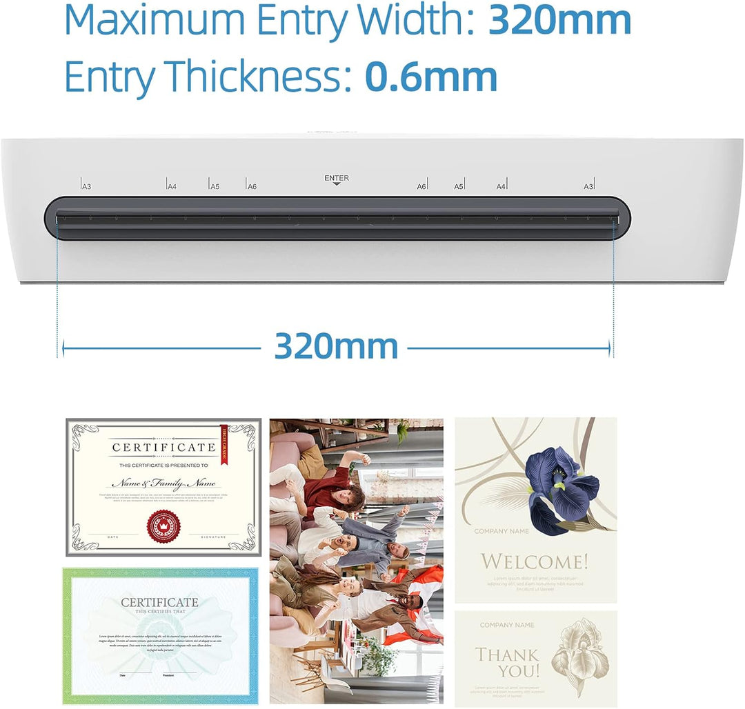 A3 Desktop Laminator Set met Hete & Koude Modus en 6-in-1 Functies – Lexaro