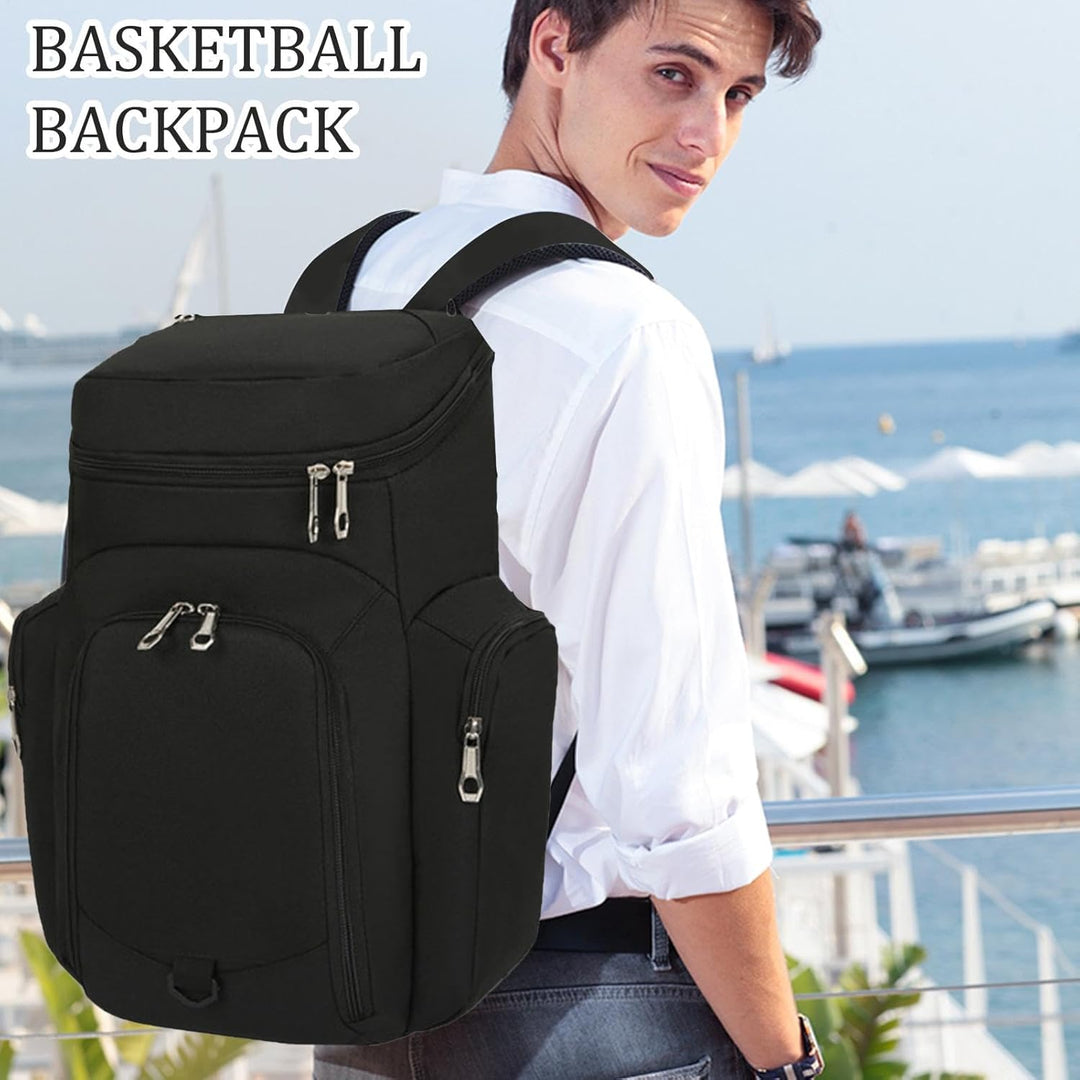 Men's Basketball Backpack - Large 30L Sports Bag with Waterproof Base - Draycor 