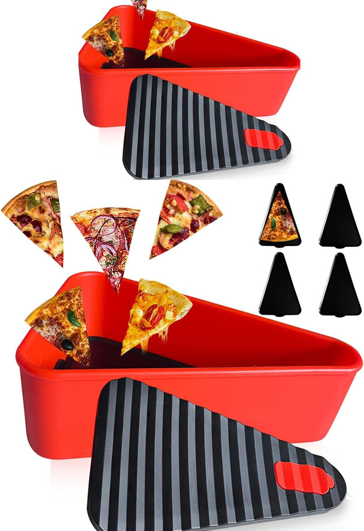 Reusable Pizza Storage Container with 2 Trays – SliceSafe