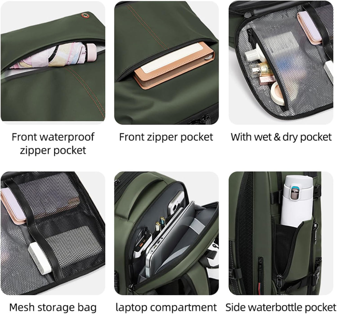 Expandable &amp; Waterproof Travel Backpack with Vacuum Compression – Arvid