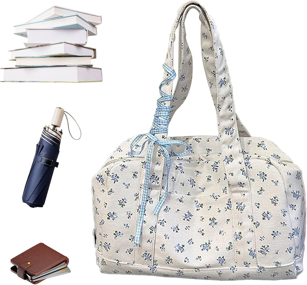 Bow Duffle Bag – Grote Canvas Weekendtas met Lintenaccent – Floria