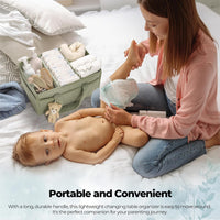 Baby Diaper Bag Caddy Organizer – Soft Sherpa Storage Basket with Compartments – Elvoria 