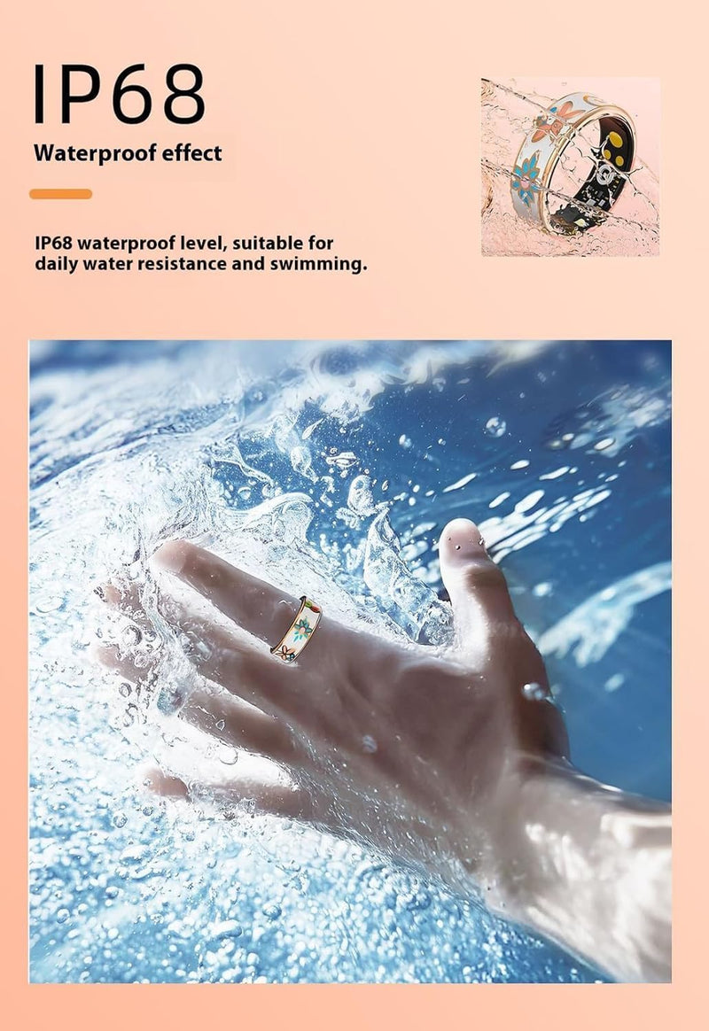 Slimme Emaille Wellnessring – Fitness- en Slaaptracker voor iOS & Android – Aurina