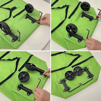 Large Capacity Folding Shopping Bag with Wheels – Reusable Cart Tote – Veytra