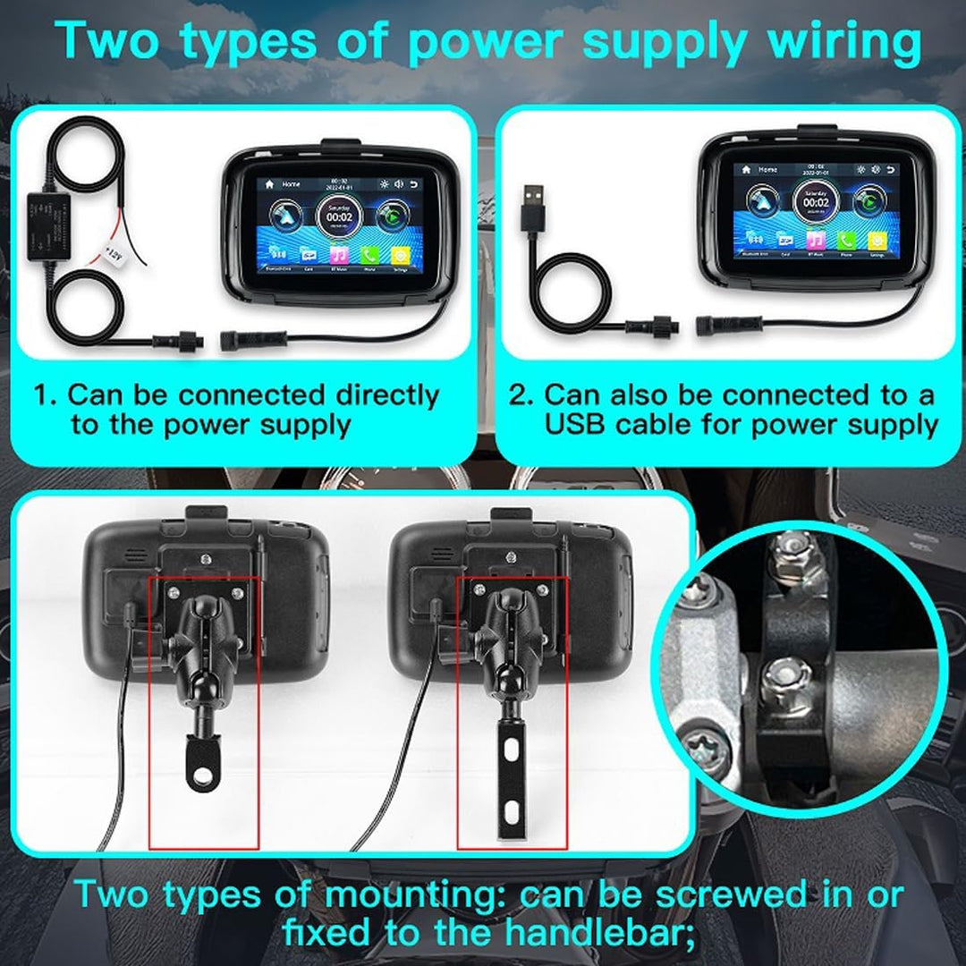 Draagbare motormonitor met 5" (12,7 cm) IPS-scherm – RideMate