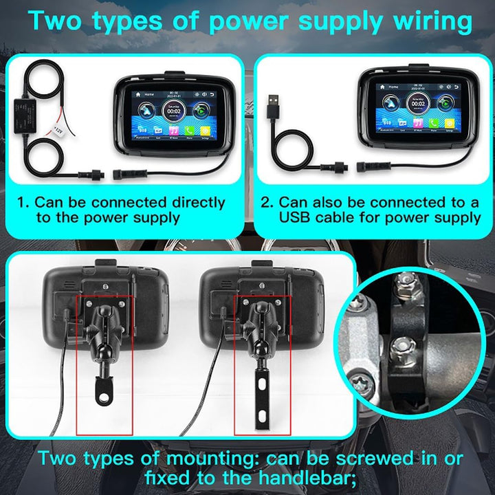 Draagbare motormonitor met 5" (12,7 cm) IPS-scherm – RideMate