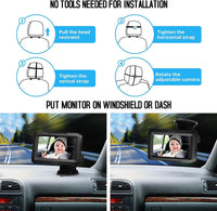 Baby car mirror with 1080P camera &amp; 4.3'' screen – Solvian 