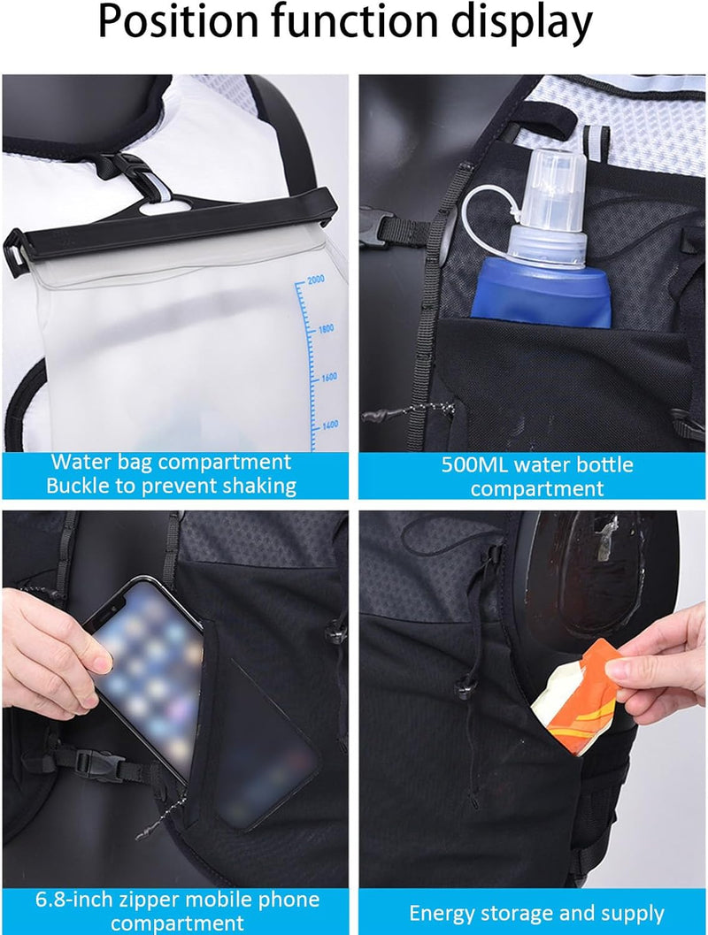 Laufwesten-Rucksack – Leichtes Hydrationspaket für Trailrunning & Radfahren – Alvory