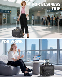 15.6" Laptop Trolley with Multiple Compartments & Airline Approved Dimensions