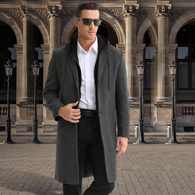 Herren Winter Trenchcoat aus Wollmischung - Liam