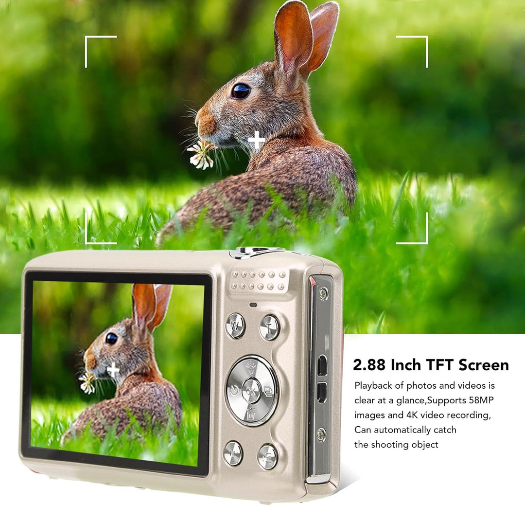 4K Compact Digitale Camera met 58MP Foto's en 16X Zoom – Lumora