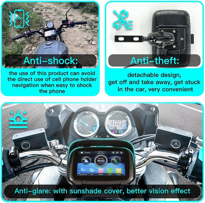 Draagbare motormonitor met 5" (12,7 cm) IPS-scherm – RideMate