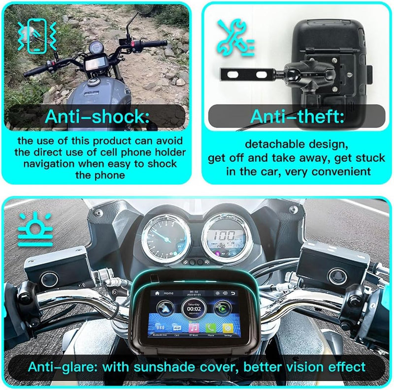 Draagbare motormonitor met 5" (12,7 cm) IPS-scherm – RideMate