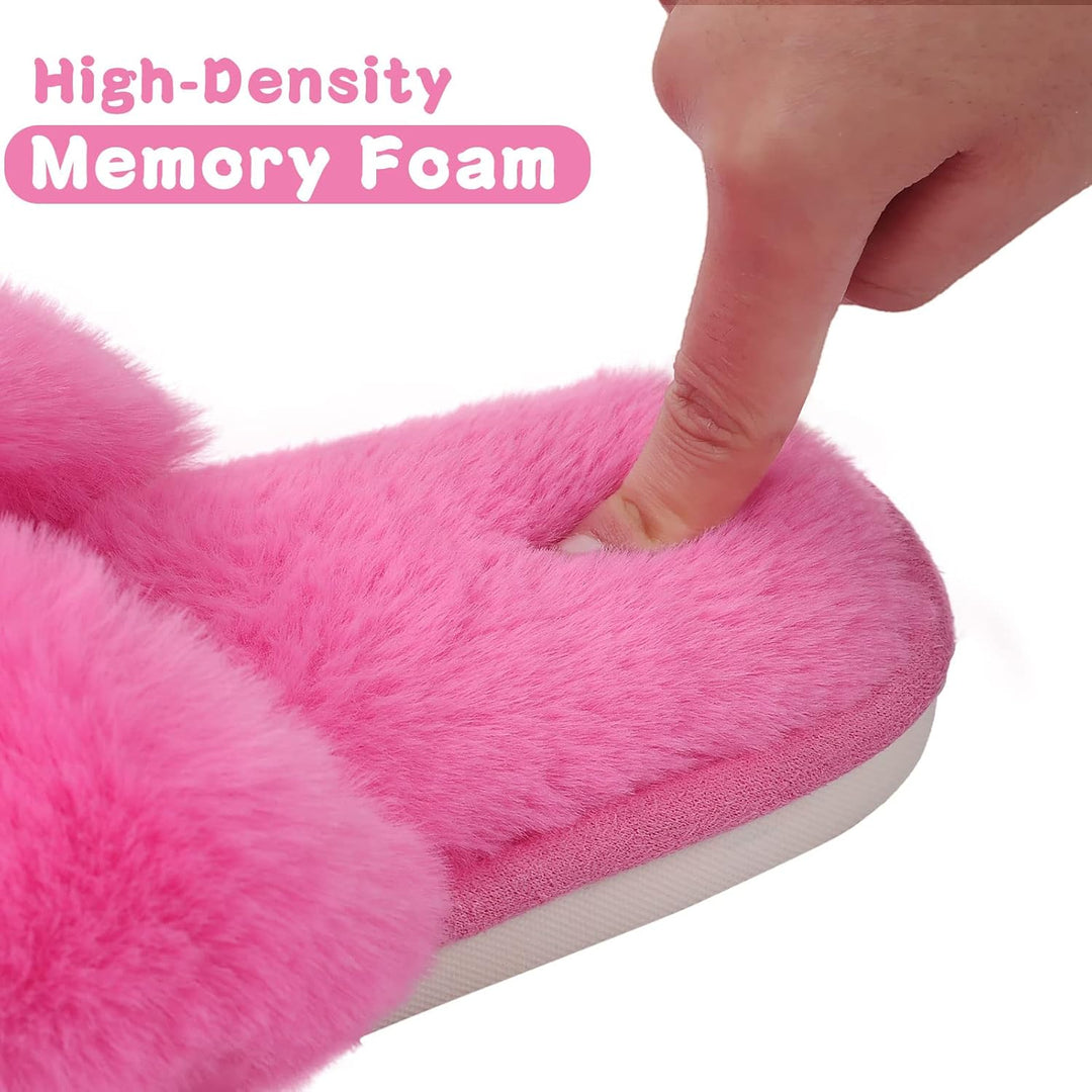 Fuzzy Slippers with Memory Foam - CloudStep