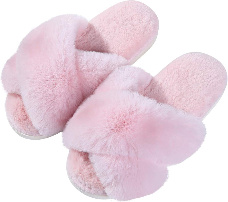 Fuzzy Slippers with Memory Foam - CloudStep