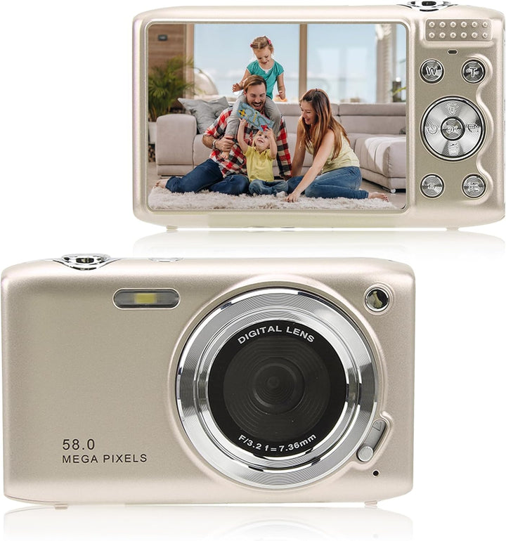 4K Compact Digitale Camera met 58MP Foto's en 16X Zoom – Lumora