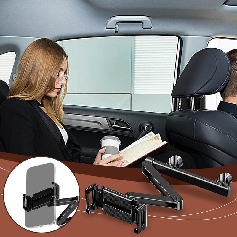 Tablet-Halterung für Auto-Kopfstütze – Verstellbare 360° Rücksitz-Halterung für Telefon & Tablet – Movira