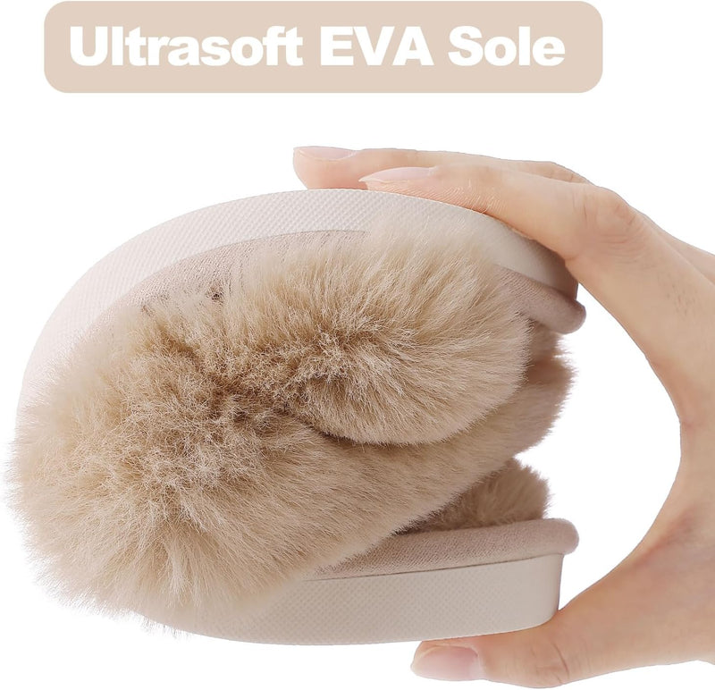Fuzzy Slippers with Memory Foam - CloudStep