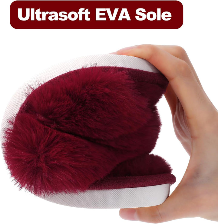 Fuzzy Slippers with Memory Foam - CloudStep