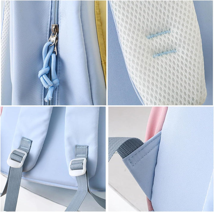 Schooltas Set – Grote Capaciteit Studentenrugzak met Pennenhouder & Tassen – Nivora