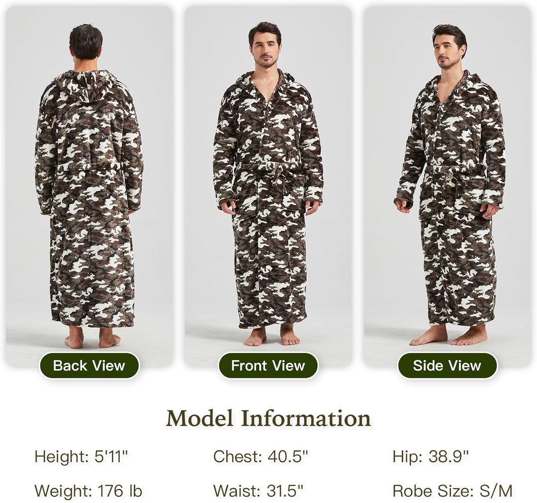 Bequemer Flanell Herren Bademantel - James
