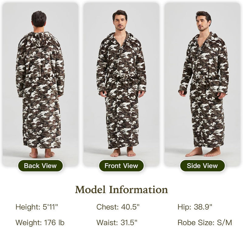 Bequemer Flanell Herren Bademantel - James
